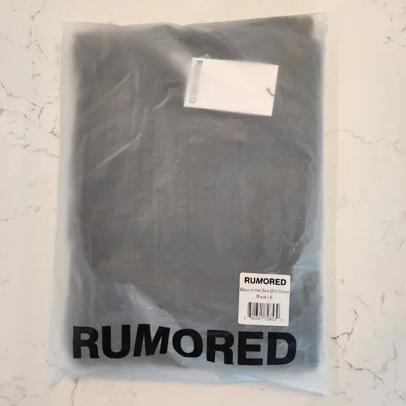 Rumored Beyond the Sea Mini Dress Size S Black - New - Picture 4 of 7